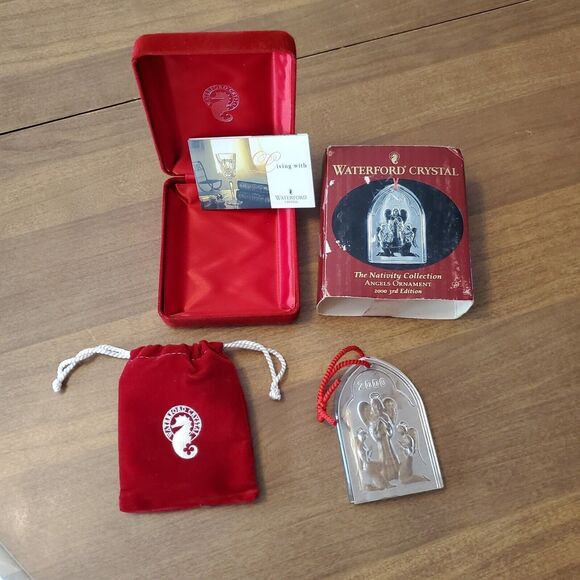 Waterford Crystal Nativity Collection Angels Ornament 2000 3rd Edition - Picture 1 of 7